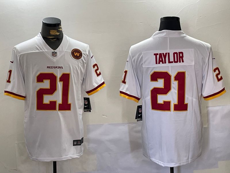 Men Washington Redskins 21 Taylor White 2024 Nike Limited NFL Jersey style 2